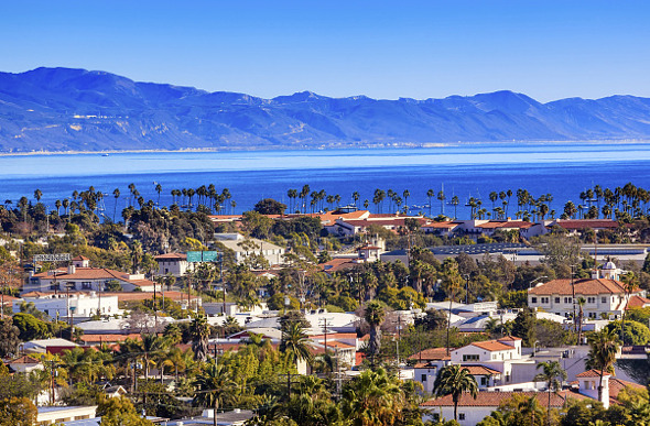 The coast of Santa Barbara