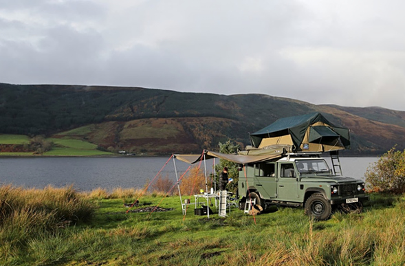 Glamping Land Rover